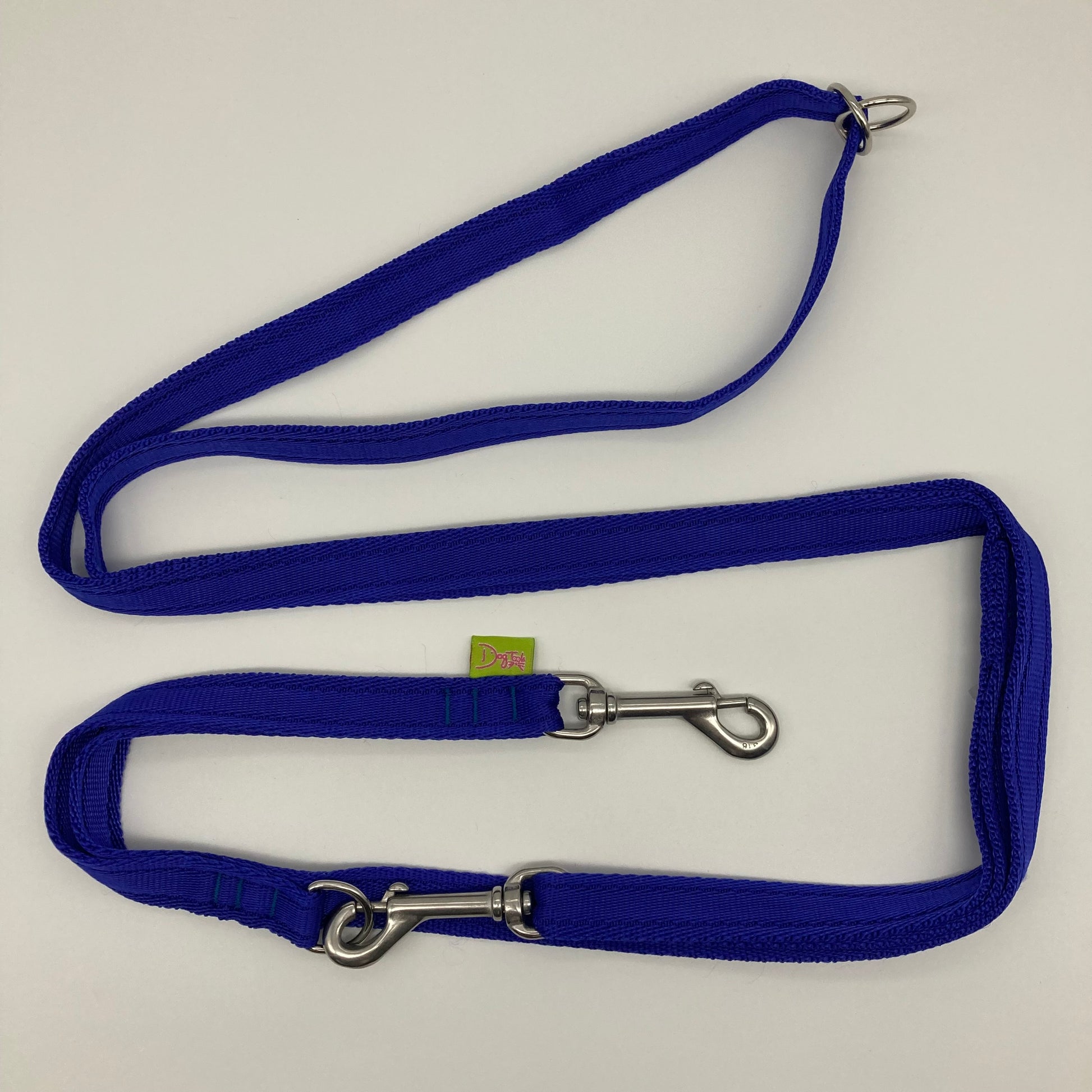 blue multifunctional leash in size small, shown in full