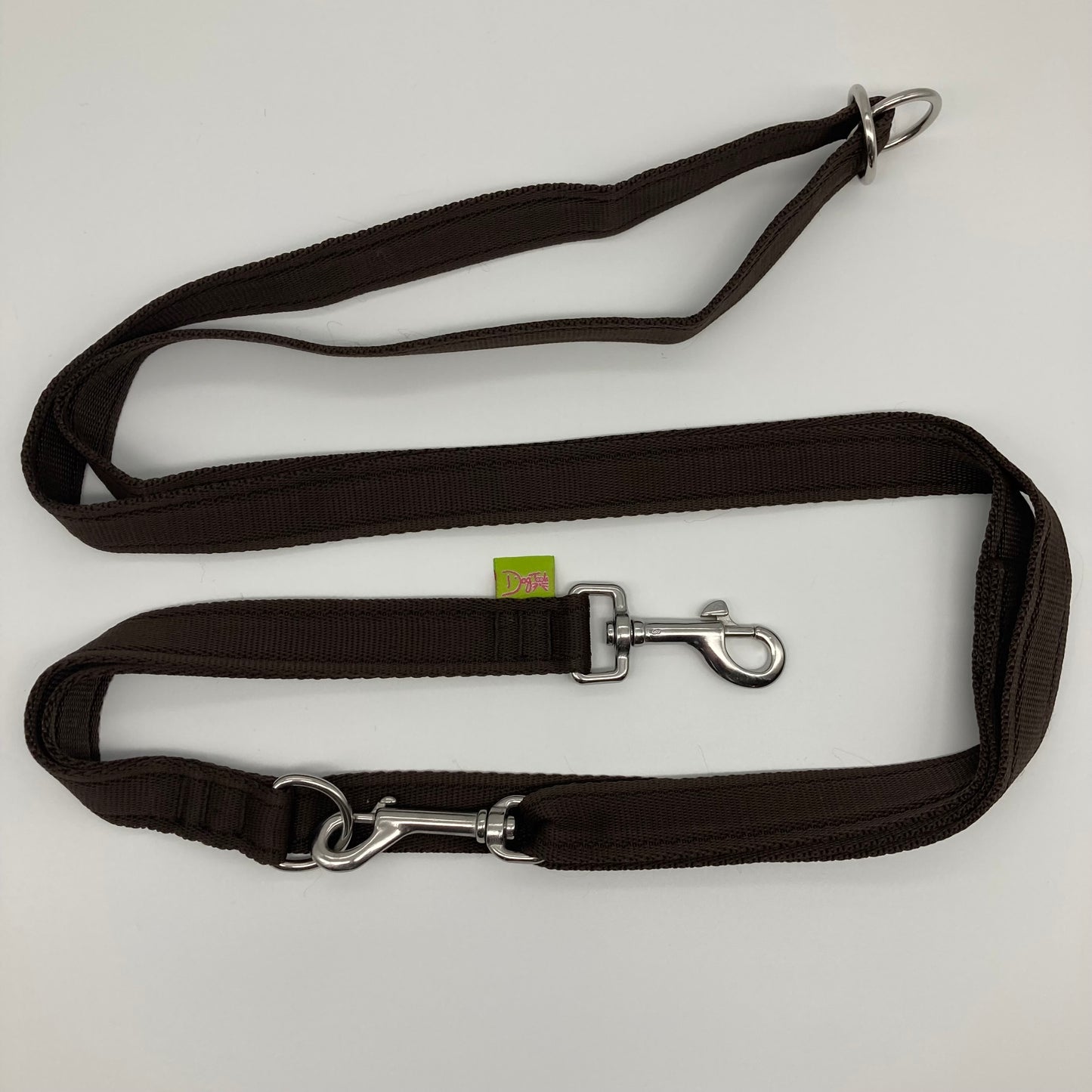 brown multifunctional leash in size large, shown in full