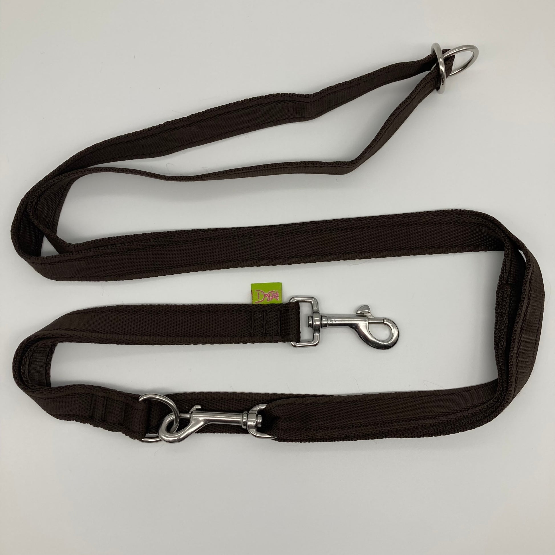 brown multifunctional leash in size large, shown in full