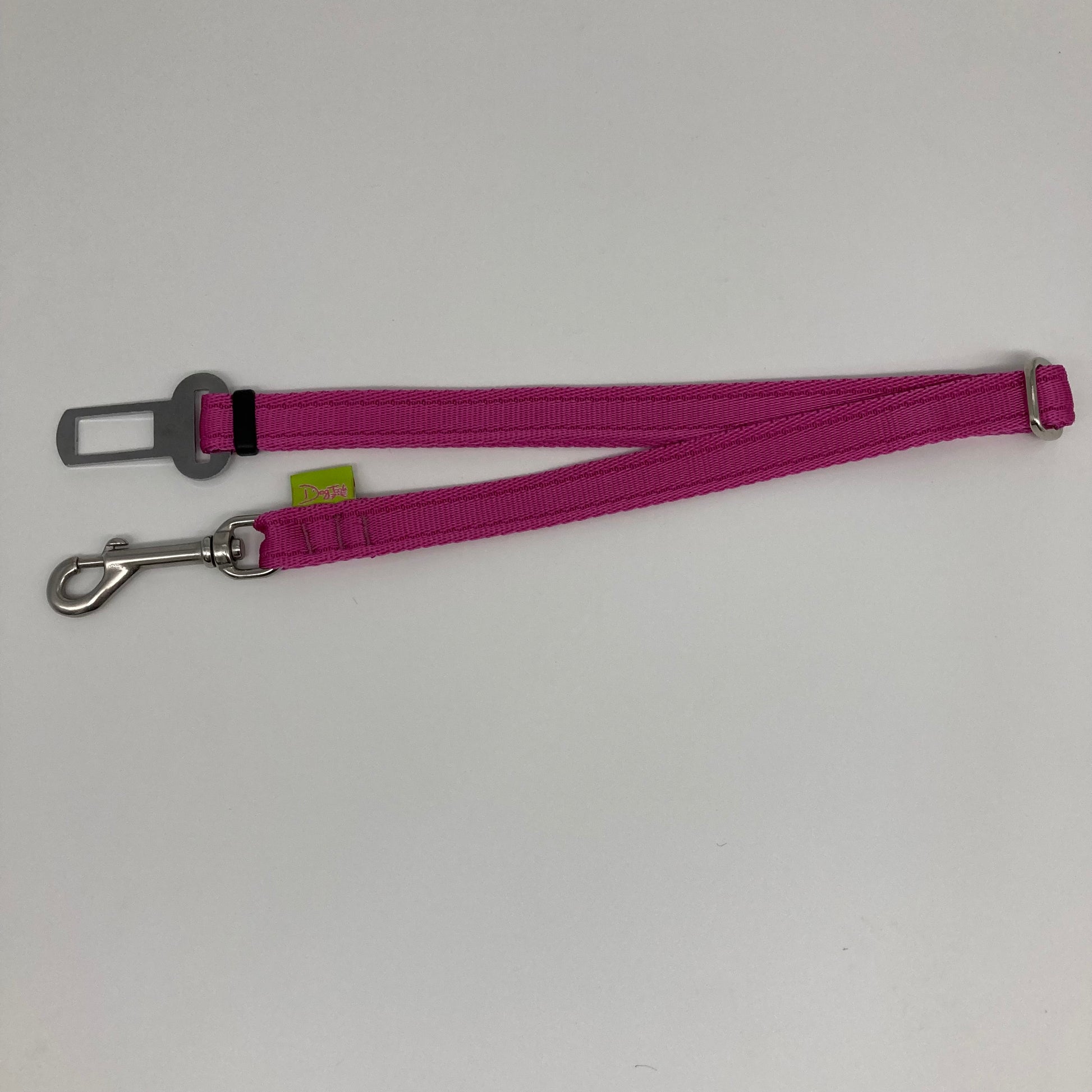 pink car safety belt, showing in full, horizontally