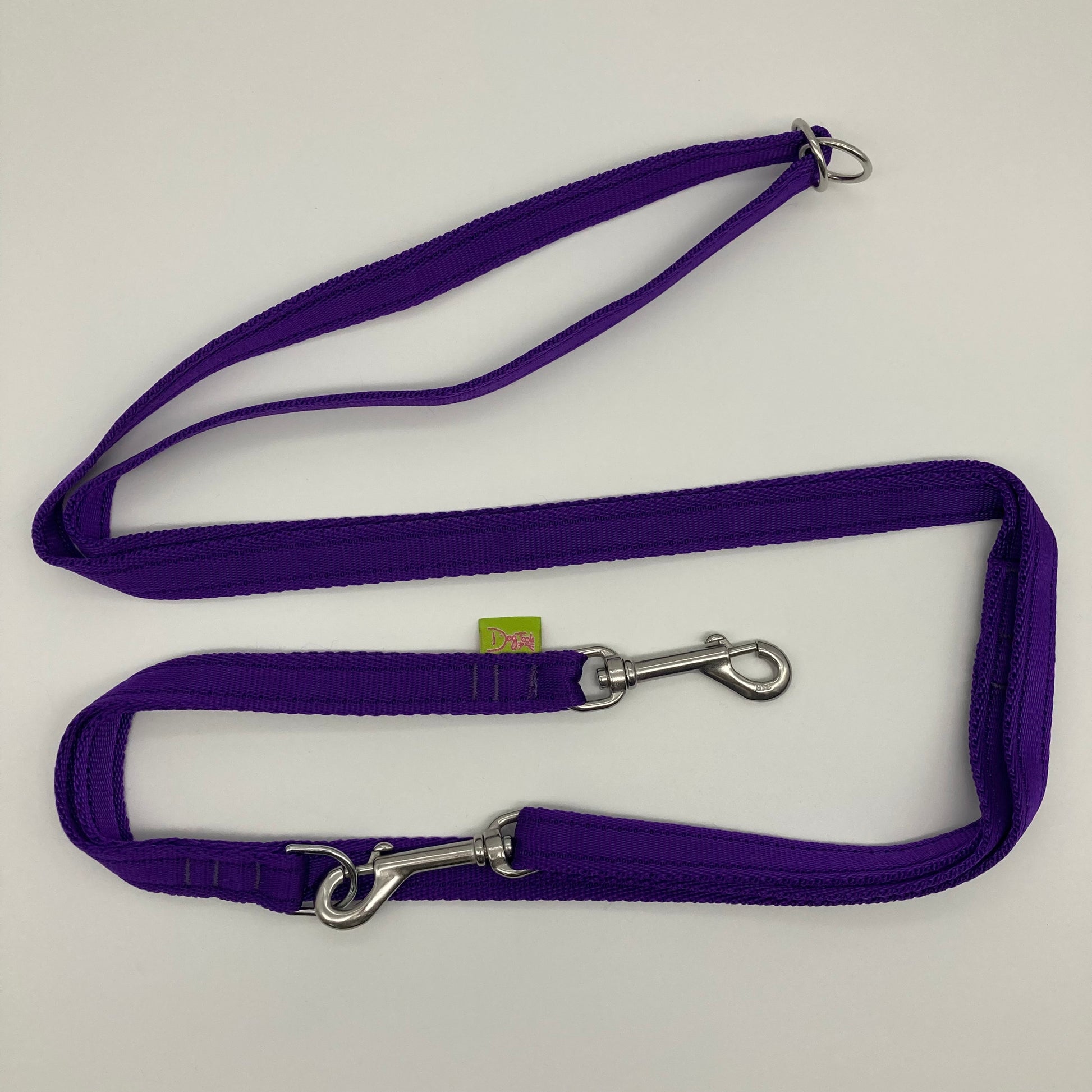 purple multifunctional leash in size small, shown in full