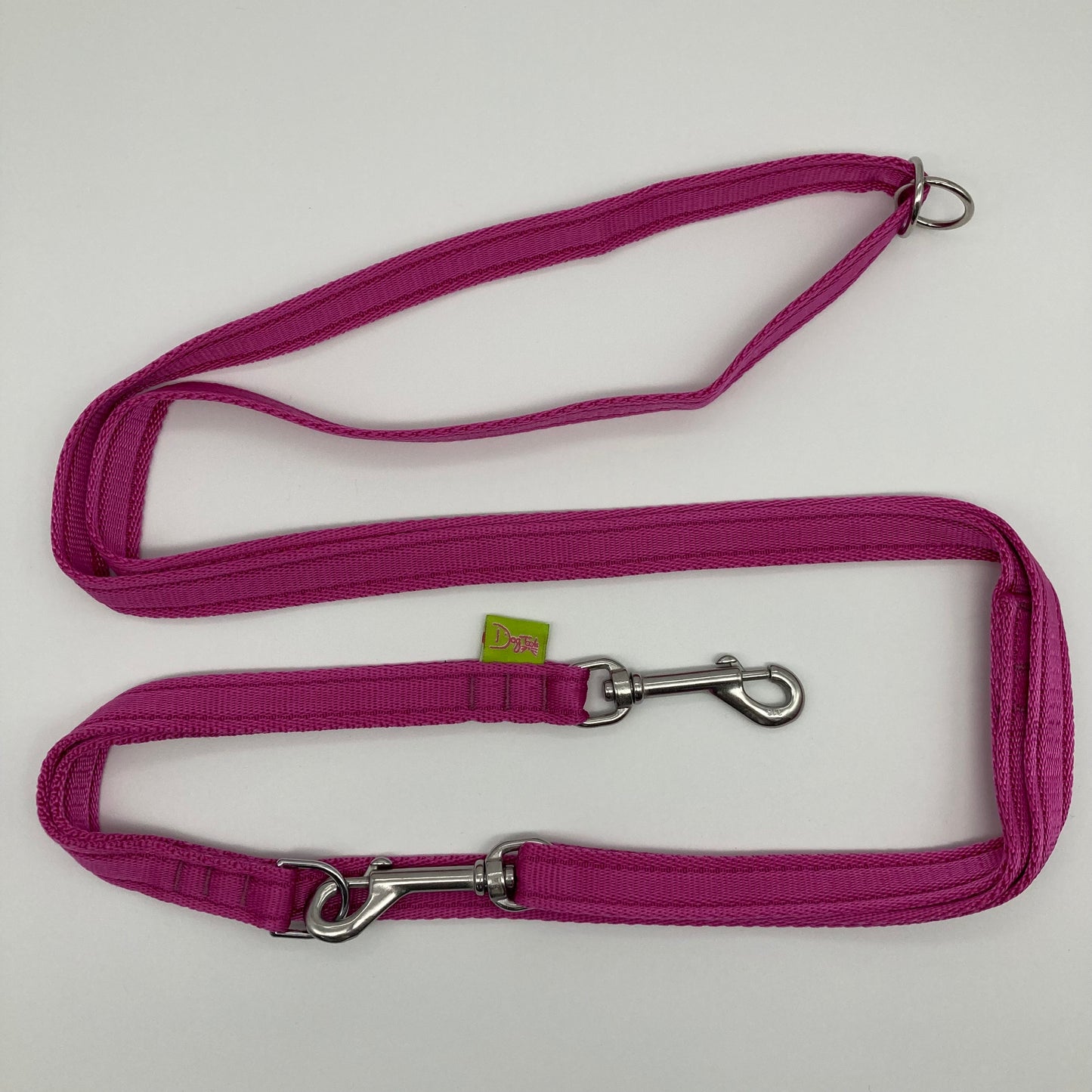 pink multifunctional leash in size small, shown in full