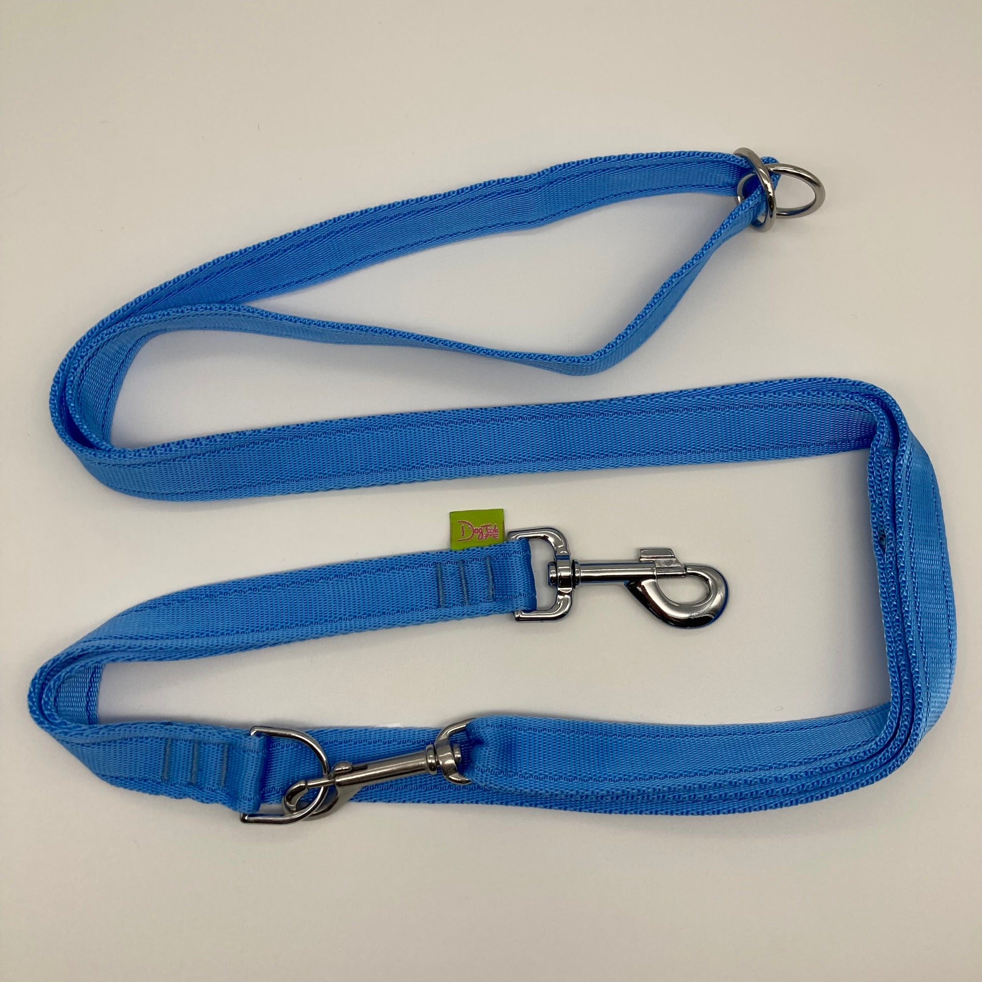 light blue multifunctional leash in size large, shown in full