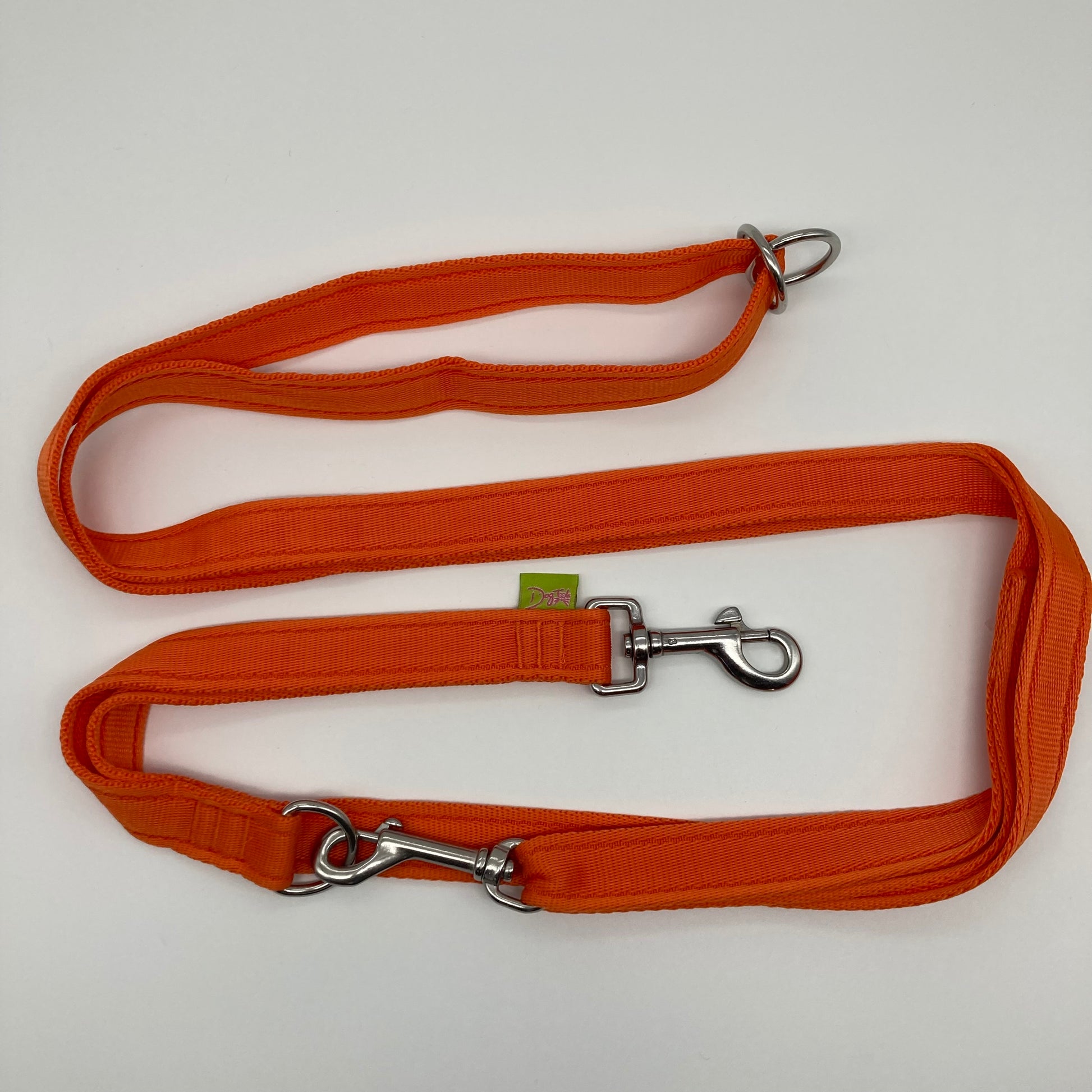 orange multifunctional leash in size large, shown in full