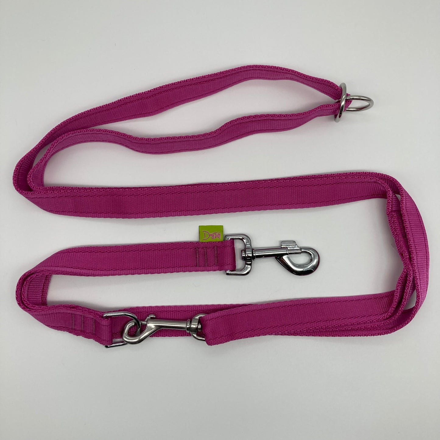 pink multifunctional leash in size large, shown in full