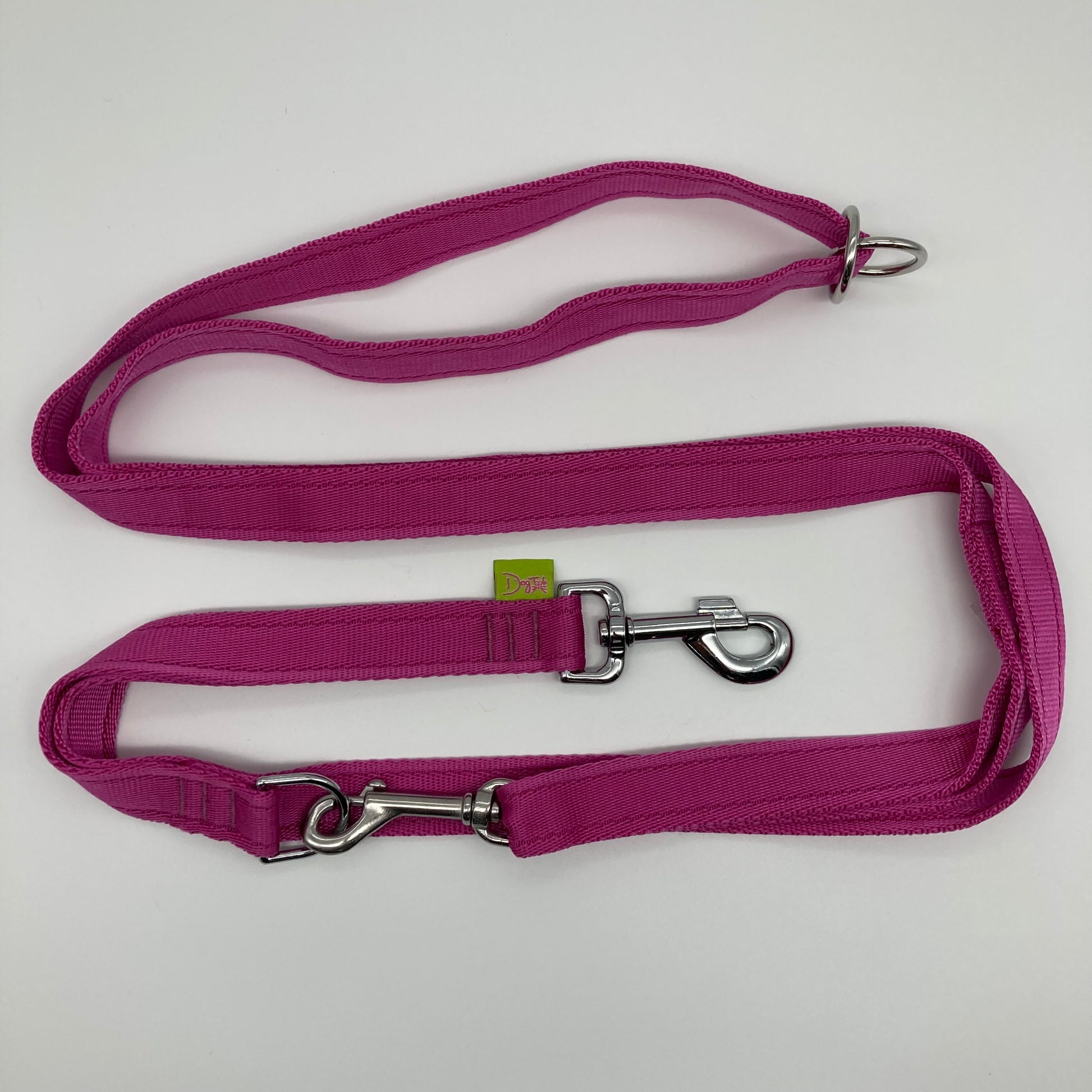 pink multifunctional leash in size large, shown in full
