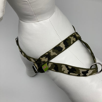 DogTools Geschirr von oben auf den Rücken gezeigt, mit einem Griff, um den Hund schnell zu greifen