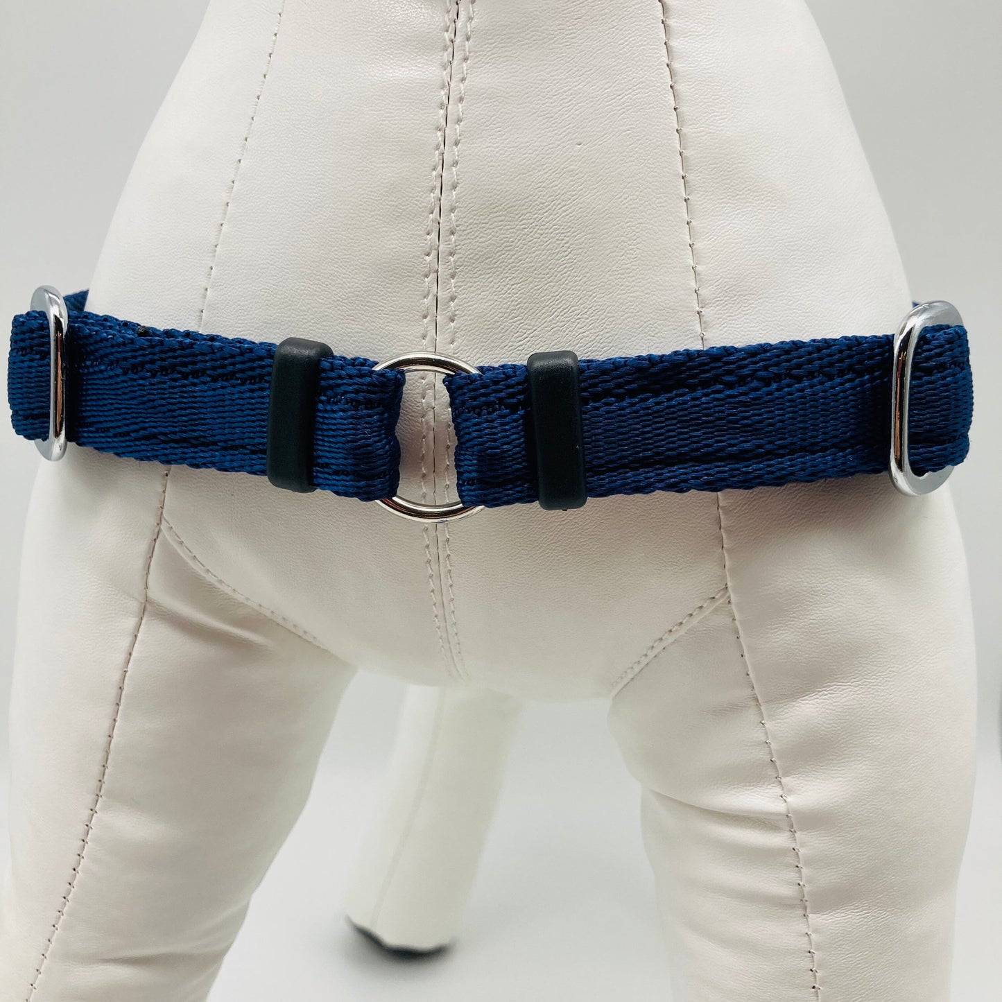 DogTools Kein pull Geschirr von vorne gezeigt, mit einem Ring zum Befestigen der Leine, damit der Hund von selbst aufhört zu ziehen